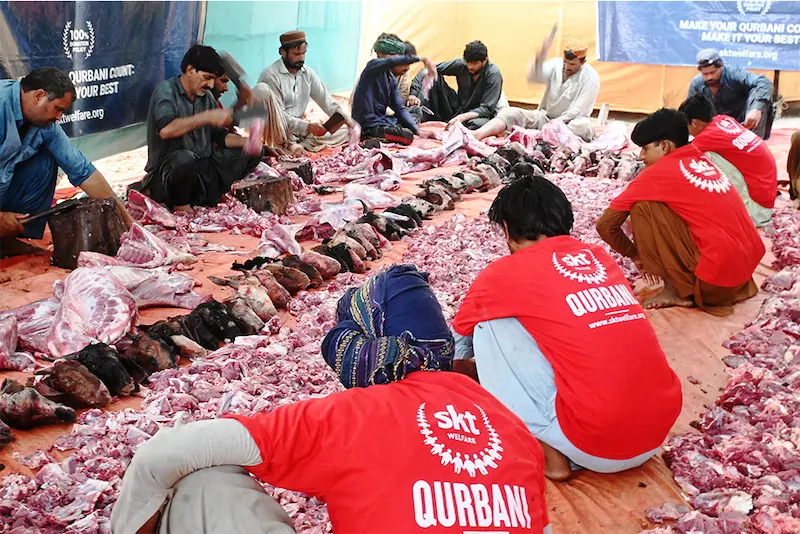 Qurbani Eid Meat Distribution for Poor People by Sindh Development Organization